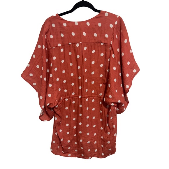 Jen's Pirate Booty Orange Polka Dot Swim Coverup - Picture 2 of 7